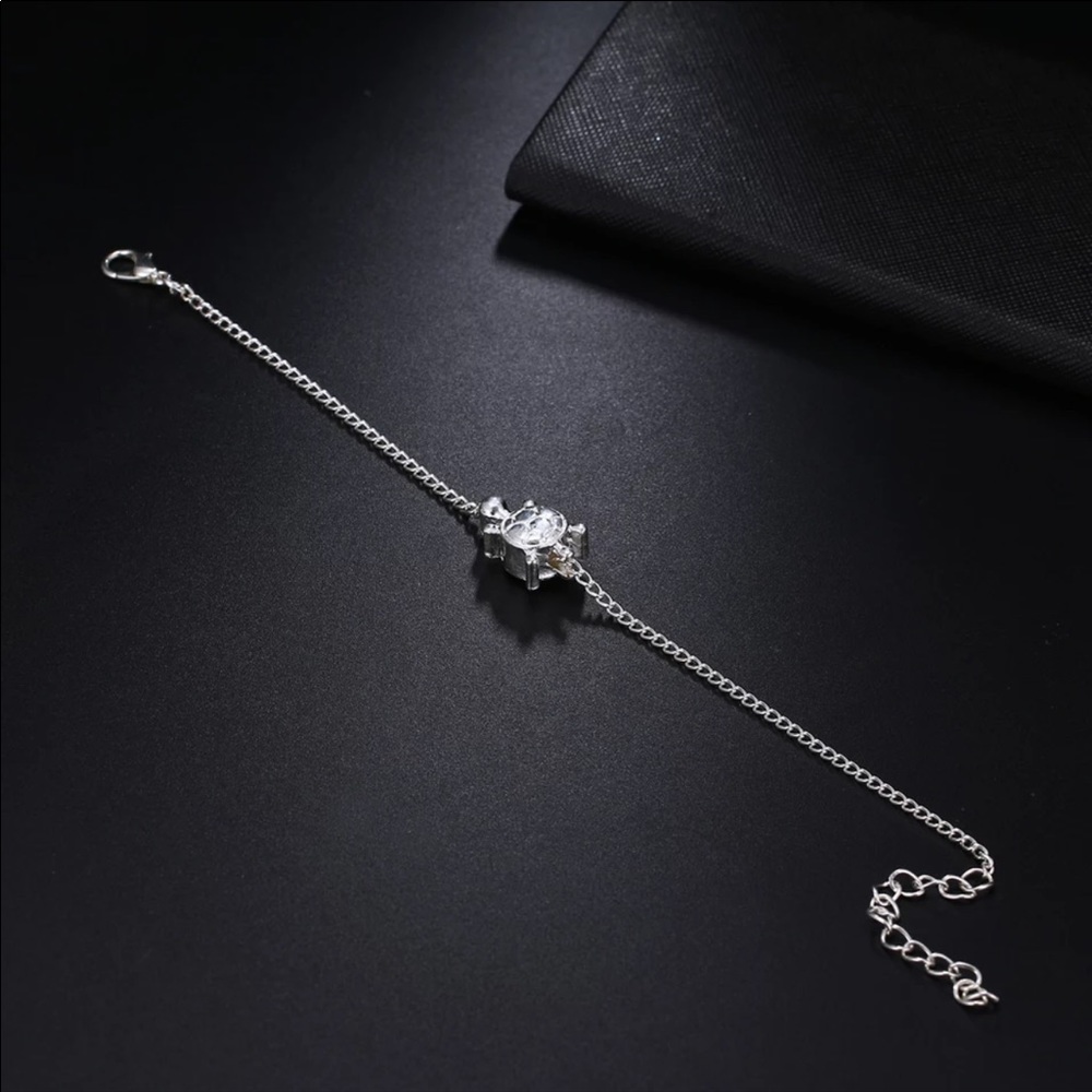 Silver turtle anklet - Picture 4 of 5